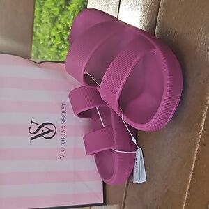 PINK Victoria's Secret Rubber Slides Fushia Size M/M